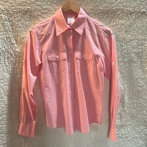Brooks Brothers pink cotton button down shirt.  Tailored fit. Size 2